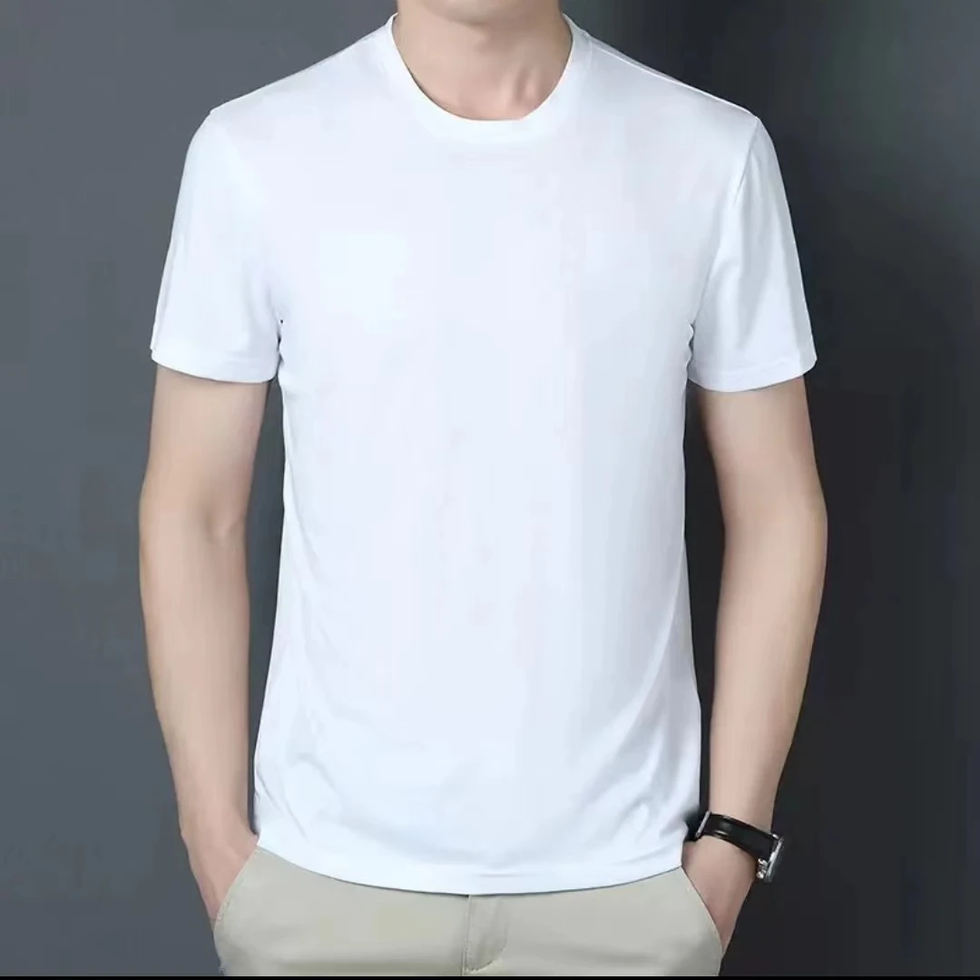 【品质男人】男士夏季新款圆领纯色速干宽松透气百搭经典高品质T恤