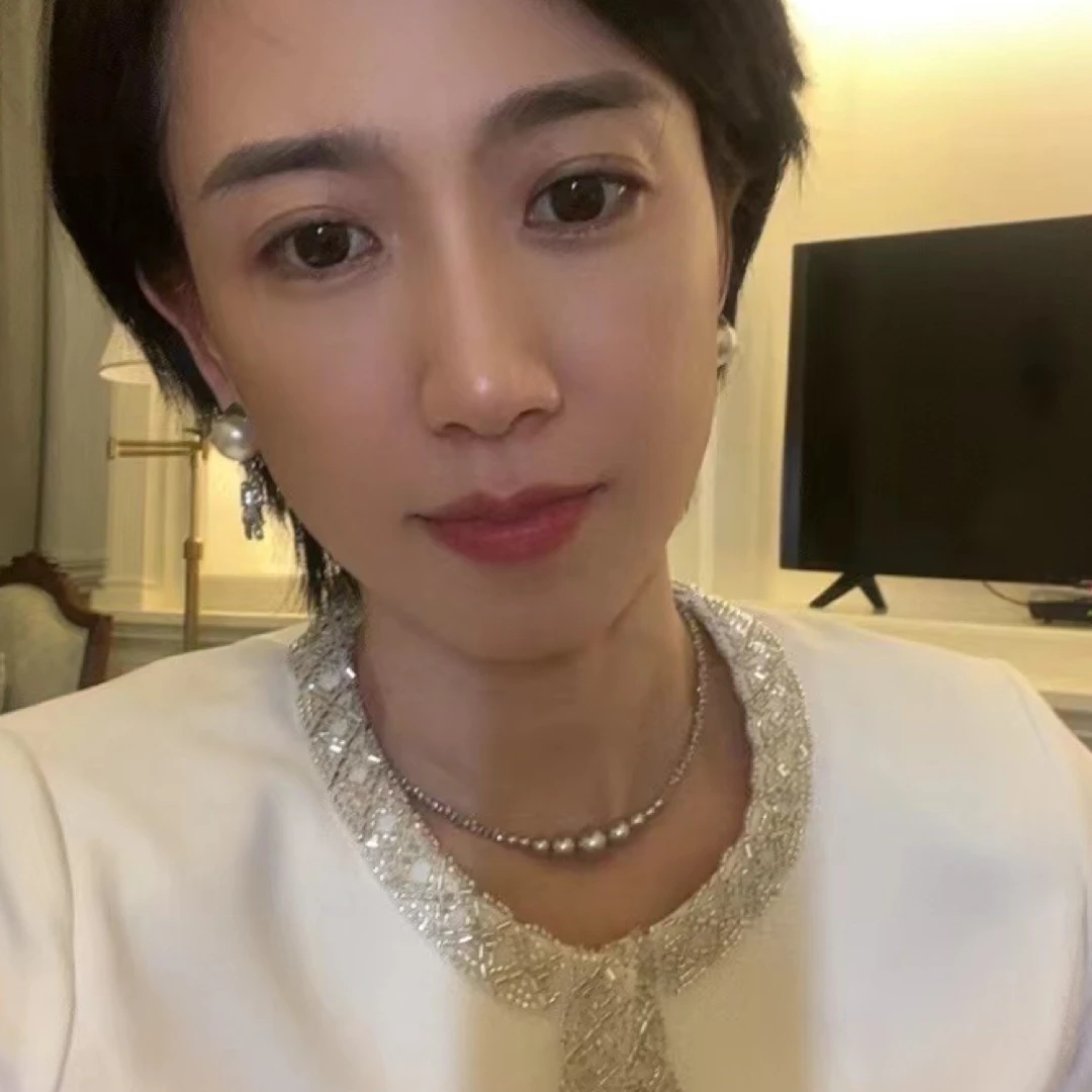 铜合金项链 泡泡姐同款珍珠项链