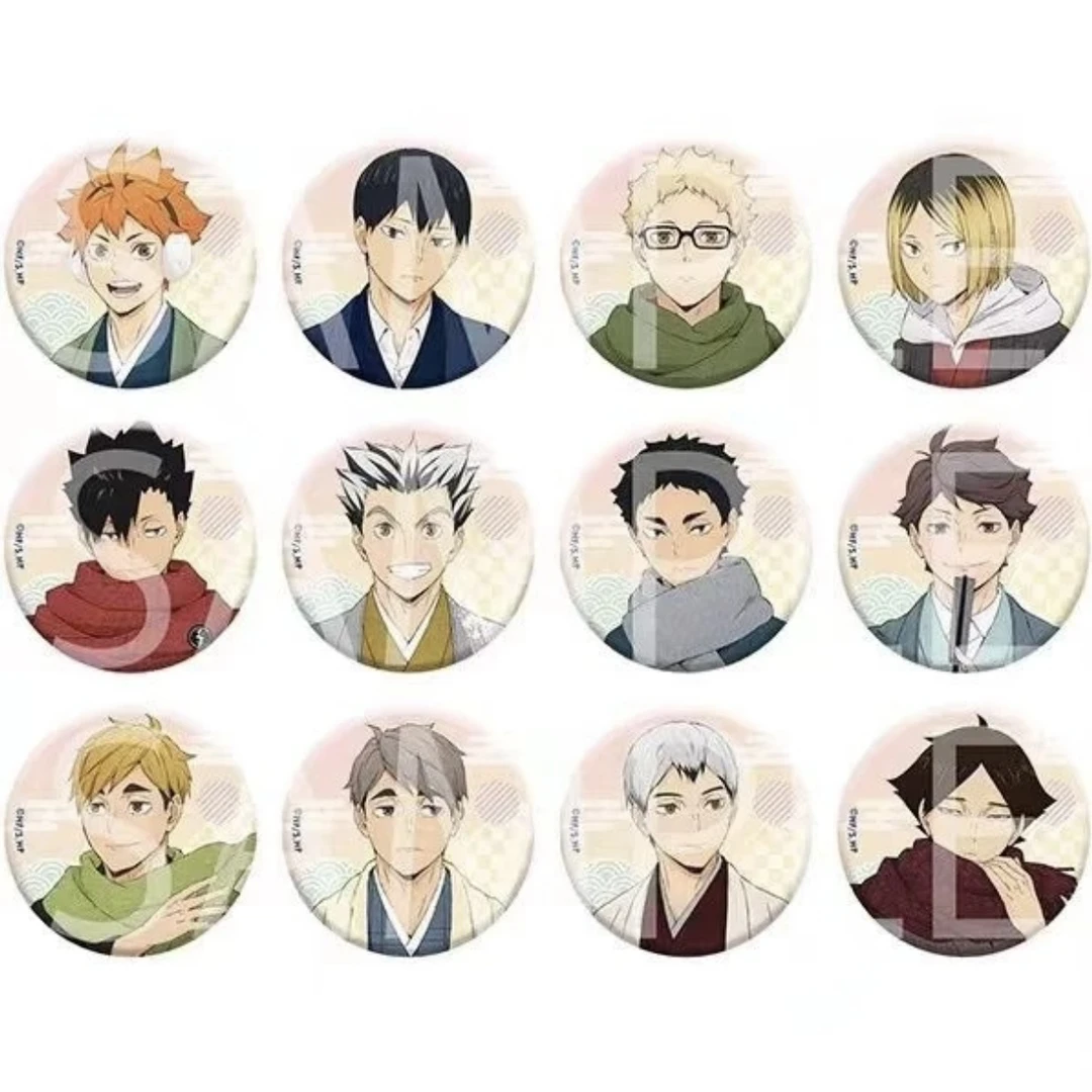 （日版官谷  Movic 排球少年周边冬日和纸和服徽章（全12种 440）