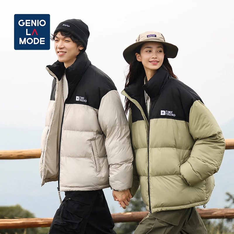 GENIO LAMODE棉服男款潮牌百搭棉衣冬季情侣休闲运动撞色面包服