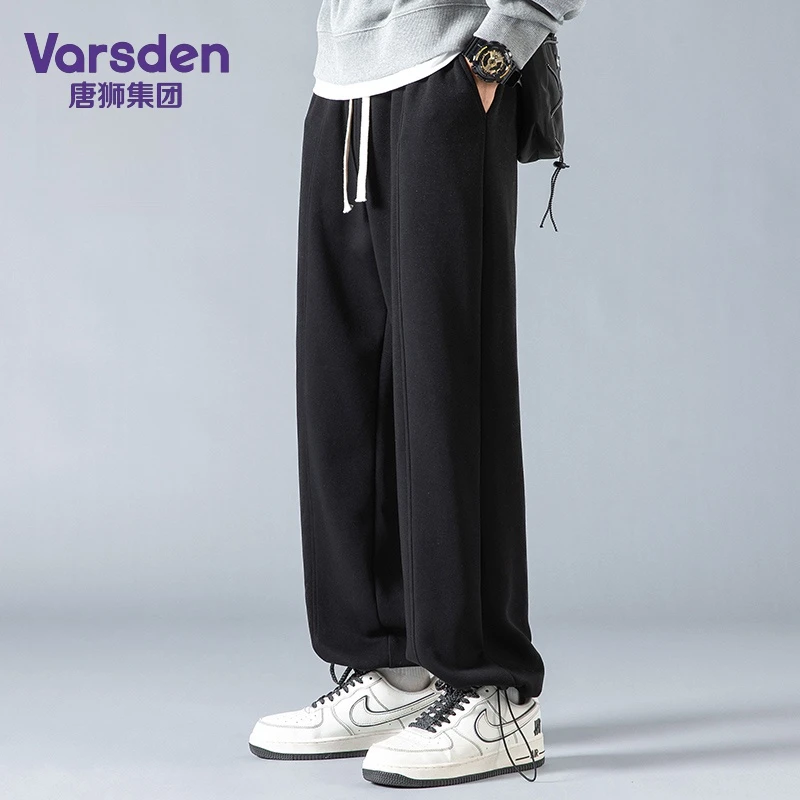唐狮集团Varsden两穿休闲裤男春秋季垂感抽绳潮流直筒束脚运动裤