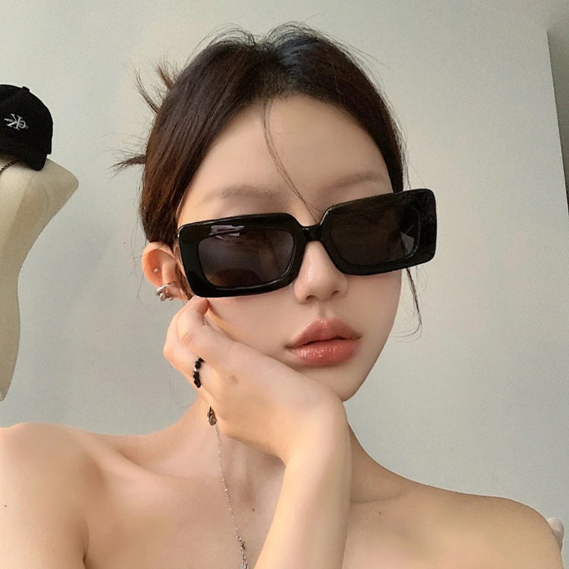 欧美复古墨镜女新款韩版潮网红眼镜长方形太阳镜超炫酷DL499