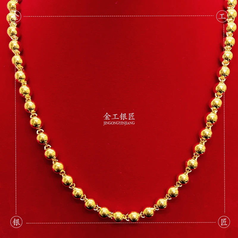 链子足银 光珠项链K4 足银999.9