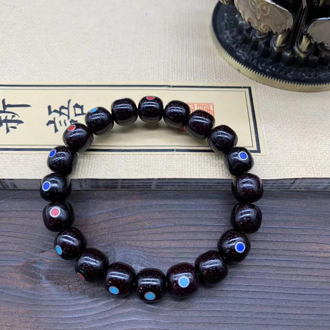 286 紫金红砂 贡  星月菩提桶珠手串