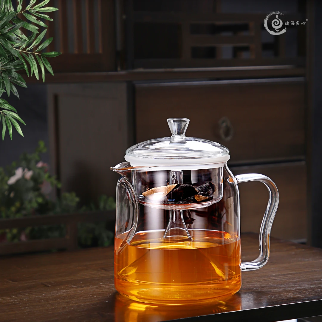 明尚德璃海匠心LCH003无缺茶壶材质1000ml大容量泡茶煮茶壶茶具