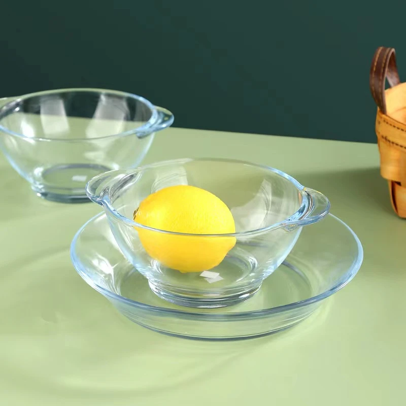明尚德海誓盘子碗透明家用大号加厚饭碗大碗盘子7寸盘9寸盘