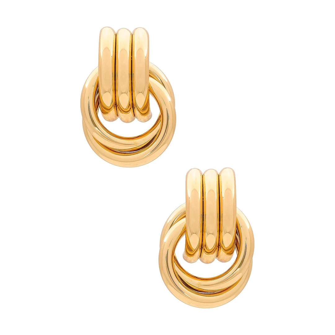 REVOLVE MINI KNOT 耳饰 金属金色 耳环