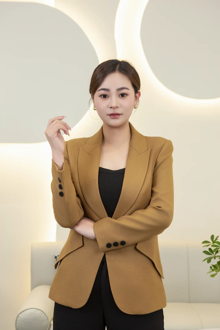 2025秋装新款精纺100%全羊毛气质轻奢高定款西装设计感时尚百搭02