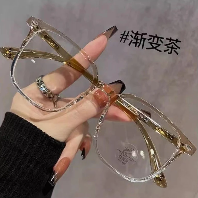 24新品方框近视眼镜女有度数防蓝光平光镜韩版学生素颜显脸小镜框