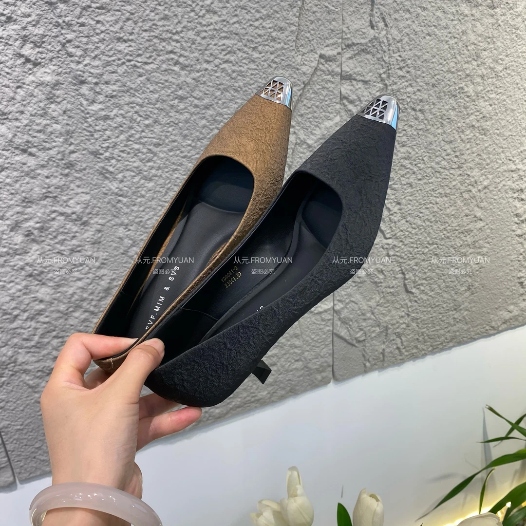 Y9091-2浅口高跟鞋女鞋气质单鞋细跟尖头舒适职业女士百搭高跟鞋