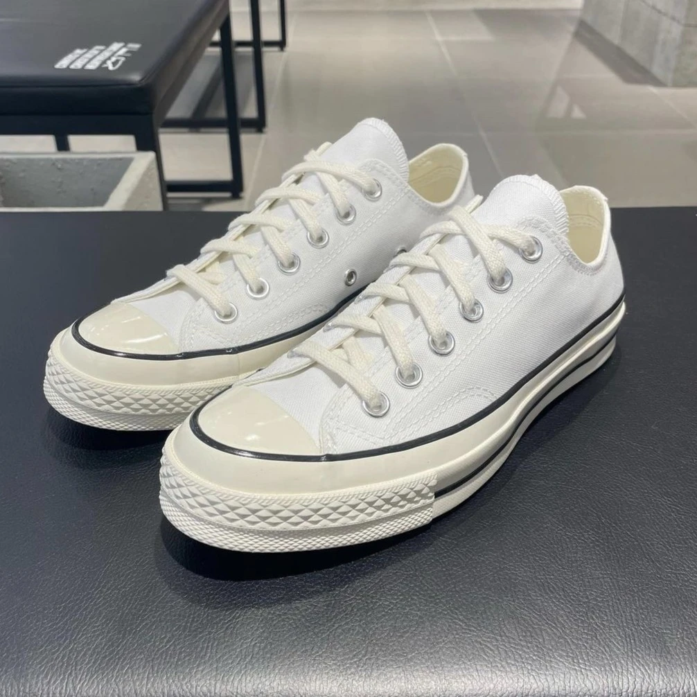 匡威Converse 1970s白色黑线低帮男女休闲帆布鞋小白鞋A02306c