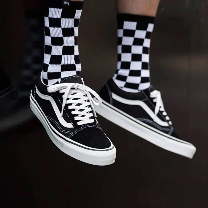 Vans经典Old Skool潮流黑色复古街头男女休闲百搭低帮帆布鞋板鞋