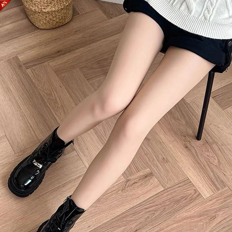 秋冬裸感加绒加厚丝袜女肤打底裤超百搭肉色舒适水光袜光腿神器女