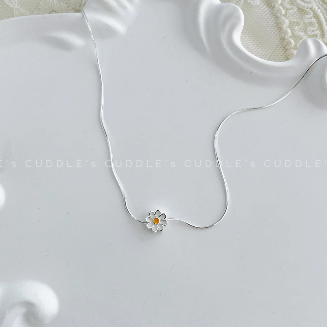 坠链均925银 CUDDLE 小雏菊项链 0132