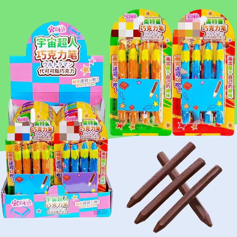 超人巧克力铅笔经典创意造型巧克力小朋友分享超市供货批发便宜