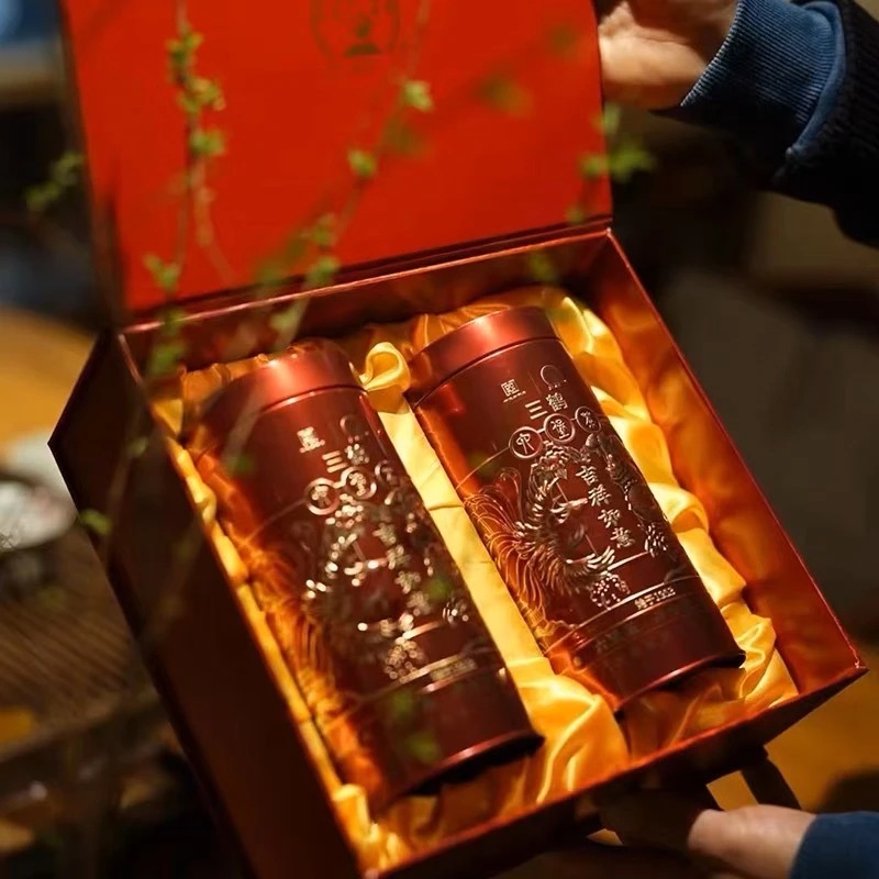 龙圣华苑 三鹤六堡茶【吉祥如意】2011年陈化特级黑茶散茶礼盒装