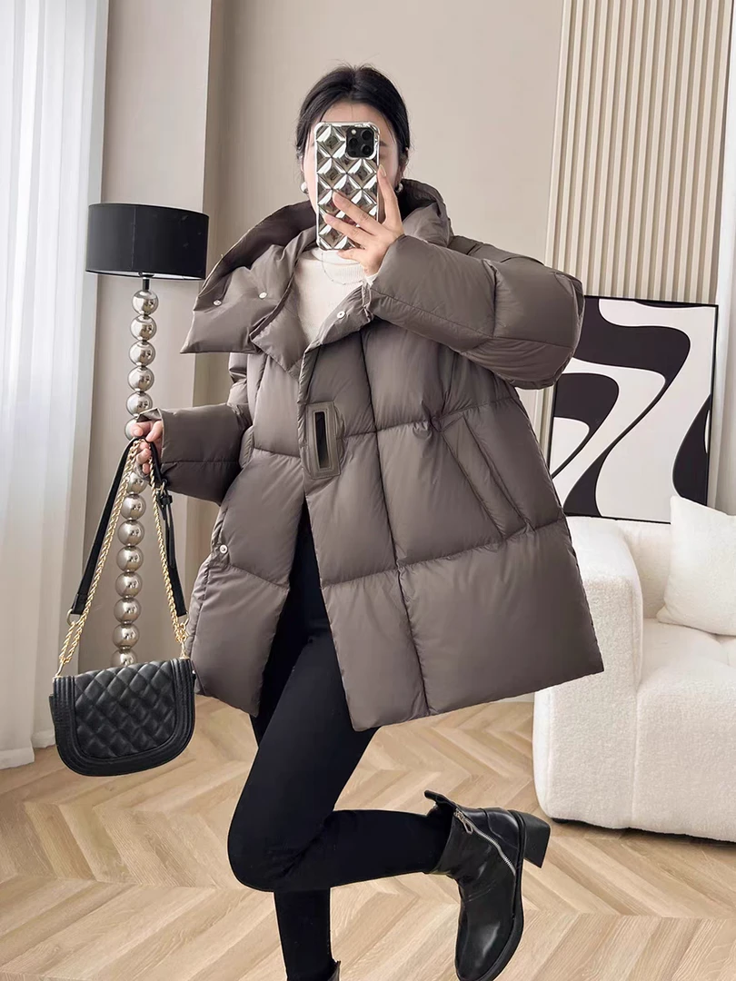 【过年不打烊】SS鹅绒羽绒服时尚网红高腰加厚女韩版冬连帽短款2808