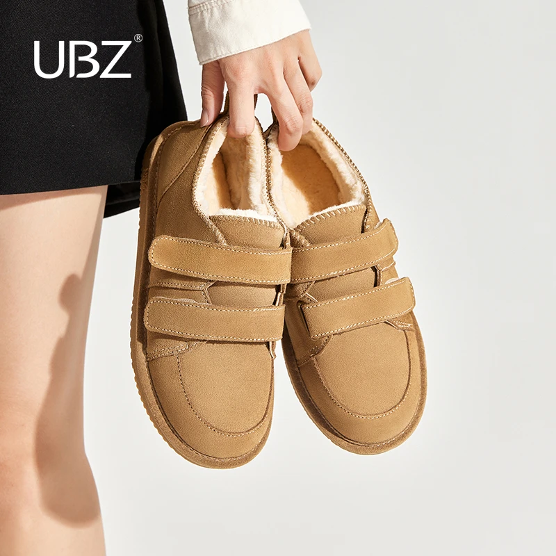 UBZ 防水加绒勃肯鞋女2024年秋冬新款复古博肯鞋丑萌鞋冬季豆豆鞋