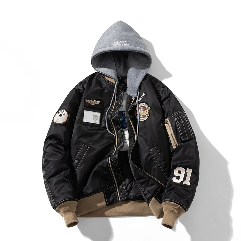 飞行员夹克男女棒球服秋冬季新款加厚棉服宽松大码装工装男士外套