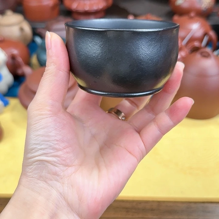 紫砂茶壶石黄主人杯大口