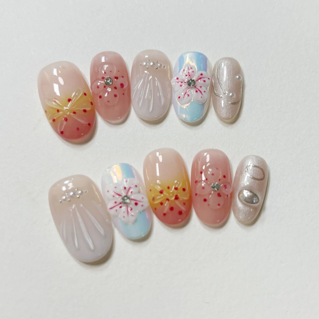 依诺家 |忘川风华|Ezeno纯手工定制穿戴甲手绘女神优雅百搭通勤