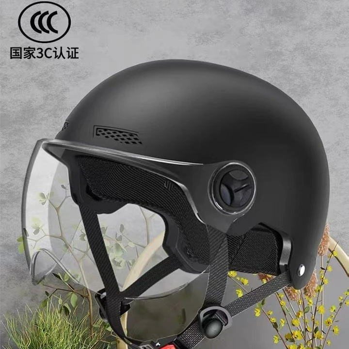 新国标3C认证电动车头盔交警认可男女通用四季夏季防安全透气半盔