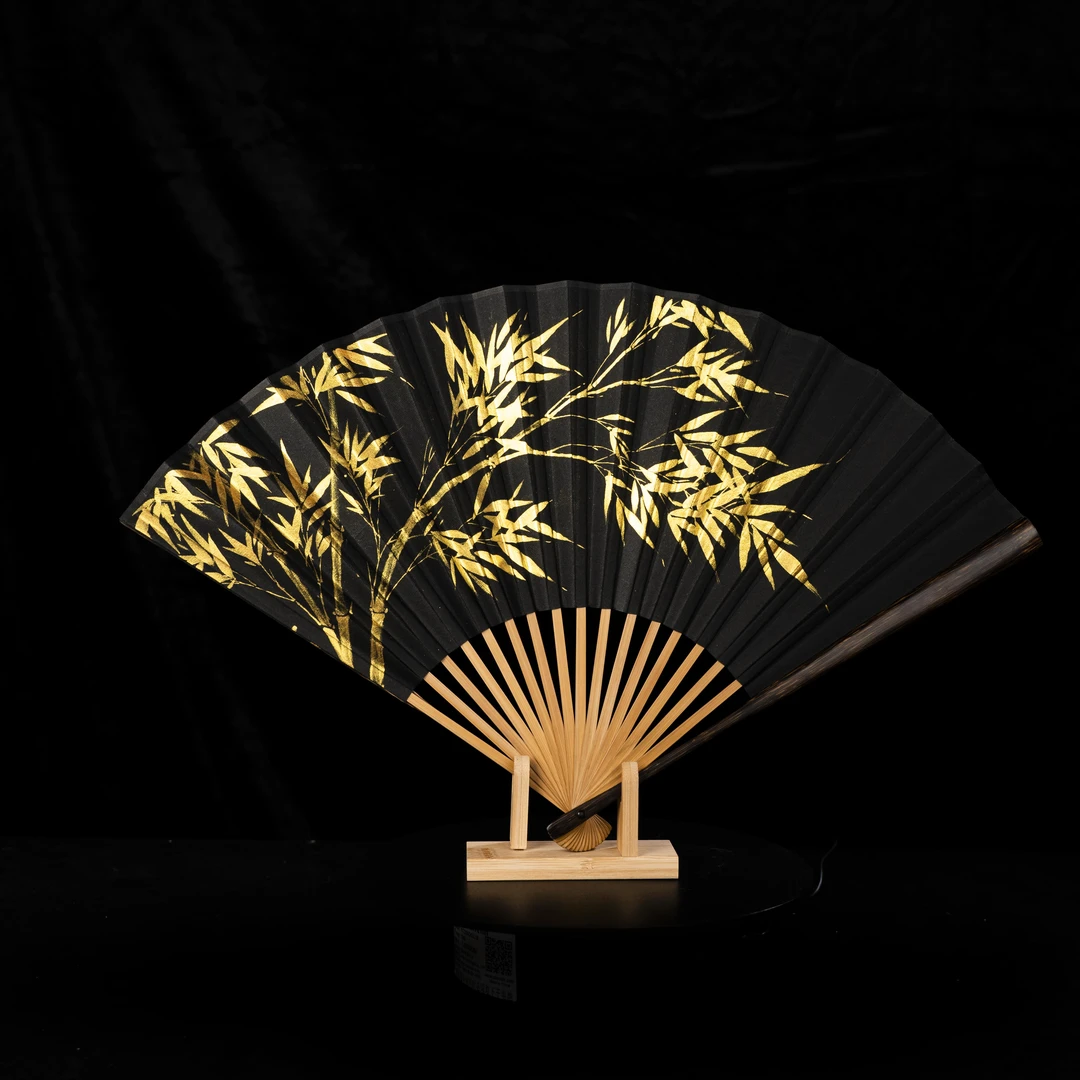 【棕竹扇】手工金丝棕竹95寸18骨95寸18方排口折扇支持定制休闲