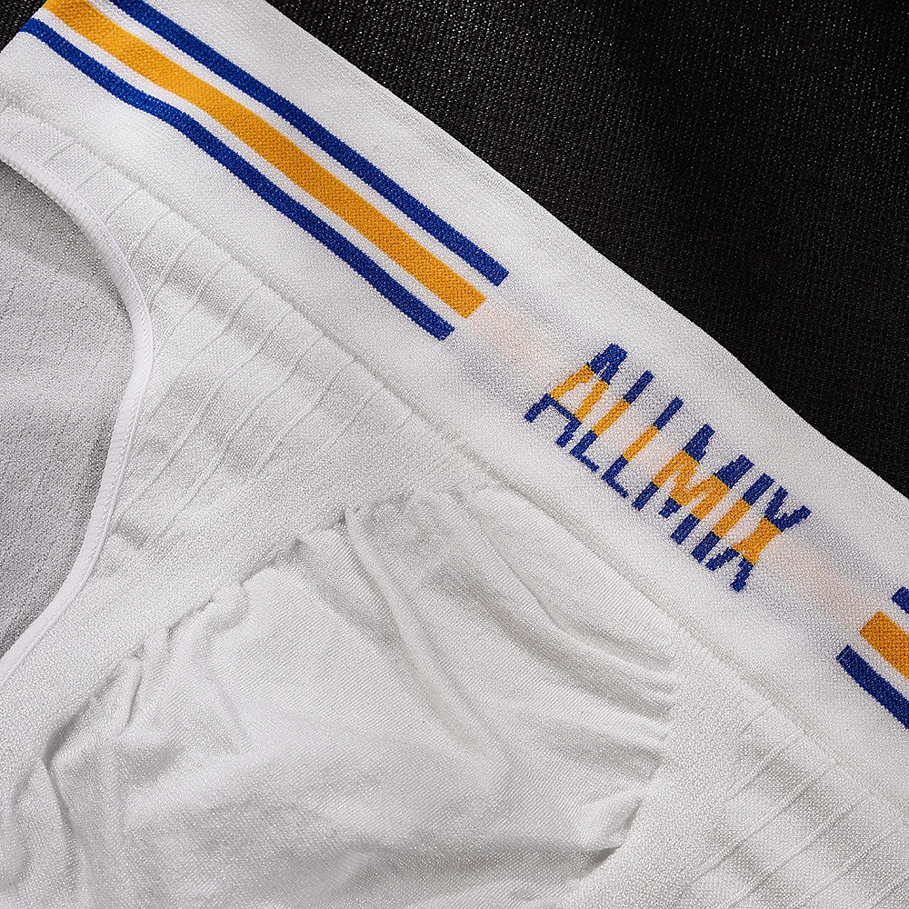 男士新款性感彩条字母运动三角裤低腰舒适透气时尚短裤