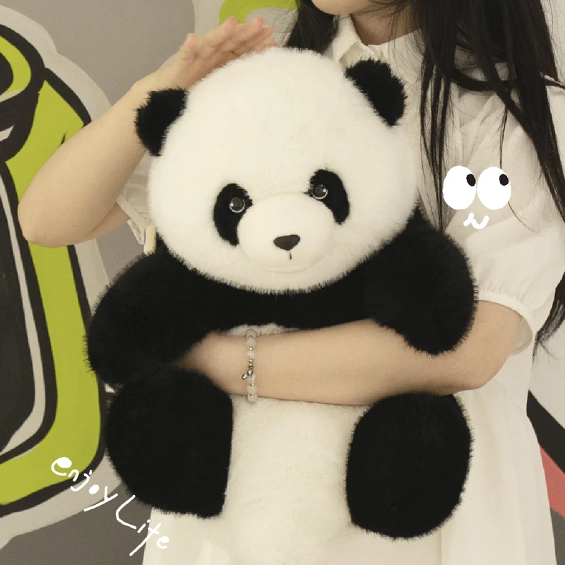 【清仓】 熊猫毛绒玩具五月龄花花仿真大熊猫玩偶公仔娃娃果赖抱枕