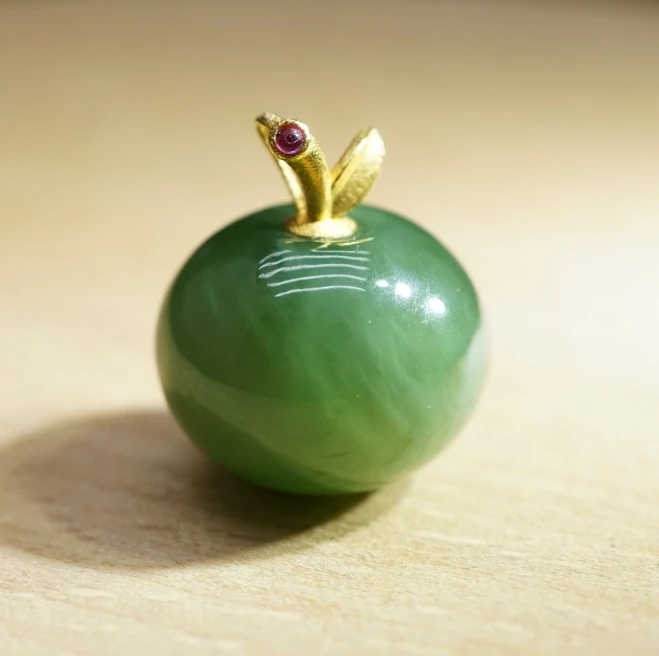 18K和田玉碧玉苹果 ZPY011003