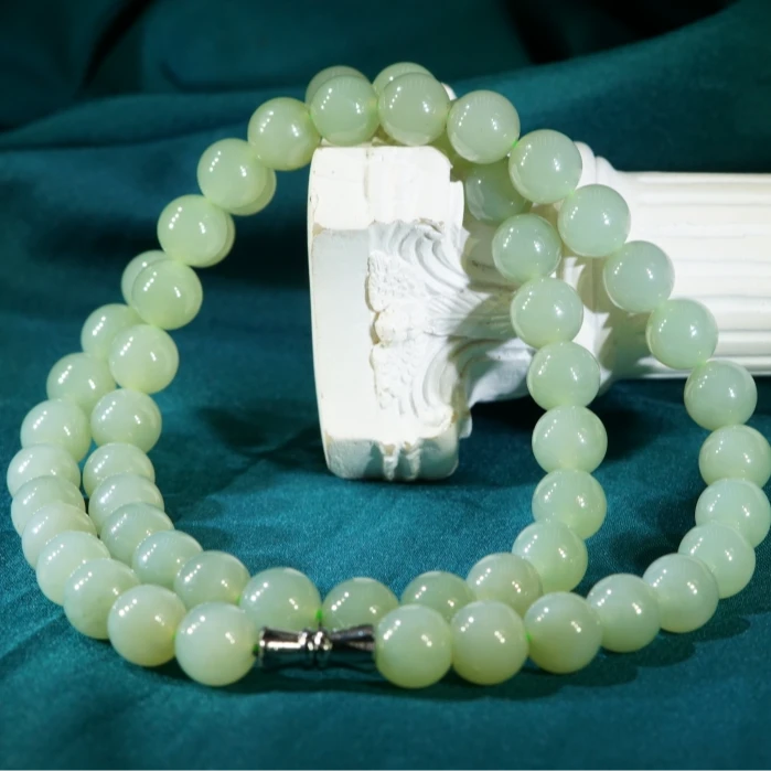 和田玉且末蓝项链7.5+  TB091707 -2