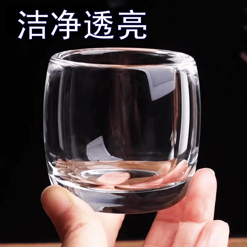 扳指水晶玻璃主人杯茶杯品茗杯单杯男士高档养生杯高端杯子茶具