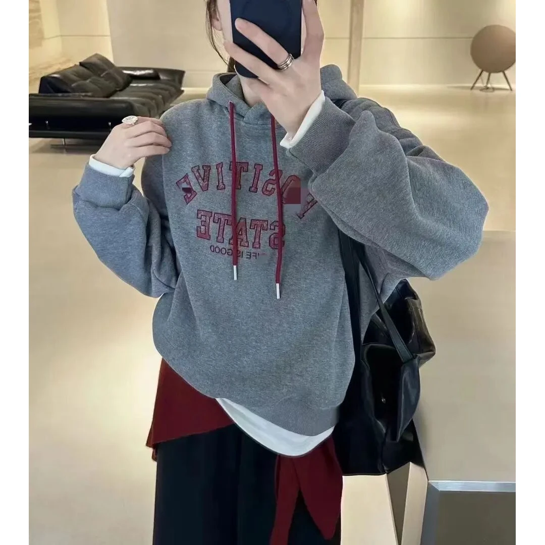 糖果色加绒时尚洋气卫衣