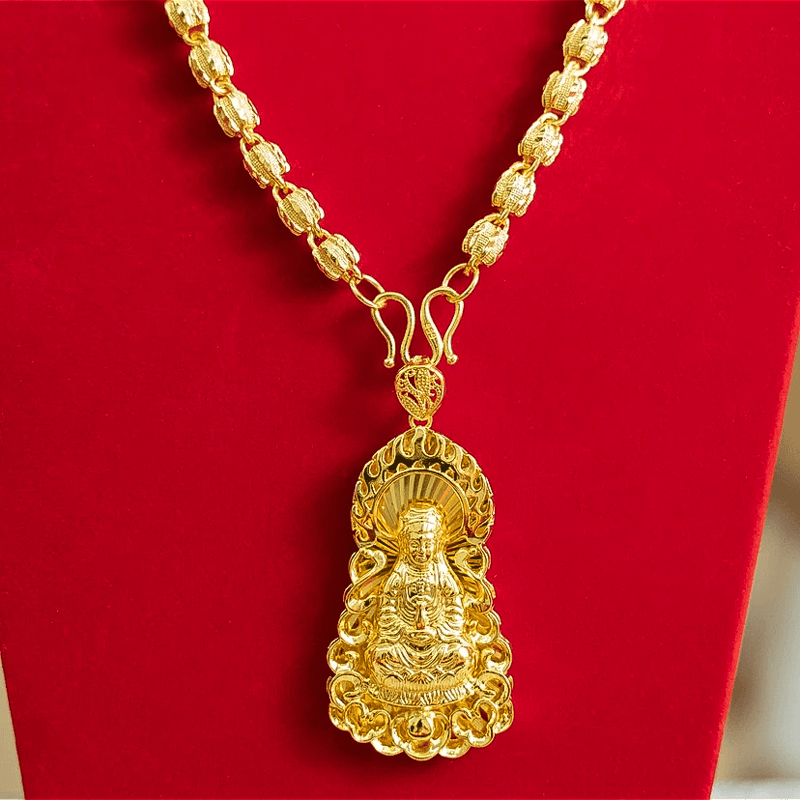 合金项链 时尚观音灯笼项链 飞龙牌项链 经典大气金色链子DL016