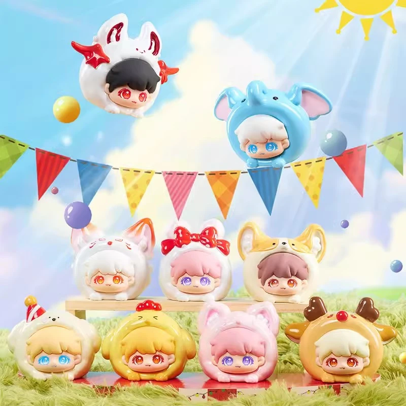 【拆盒】正版动物派对系列惊喜潮玩盲盒-带编号