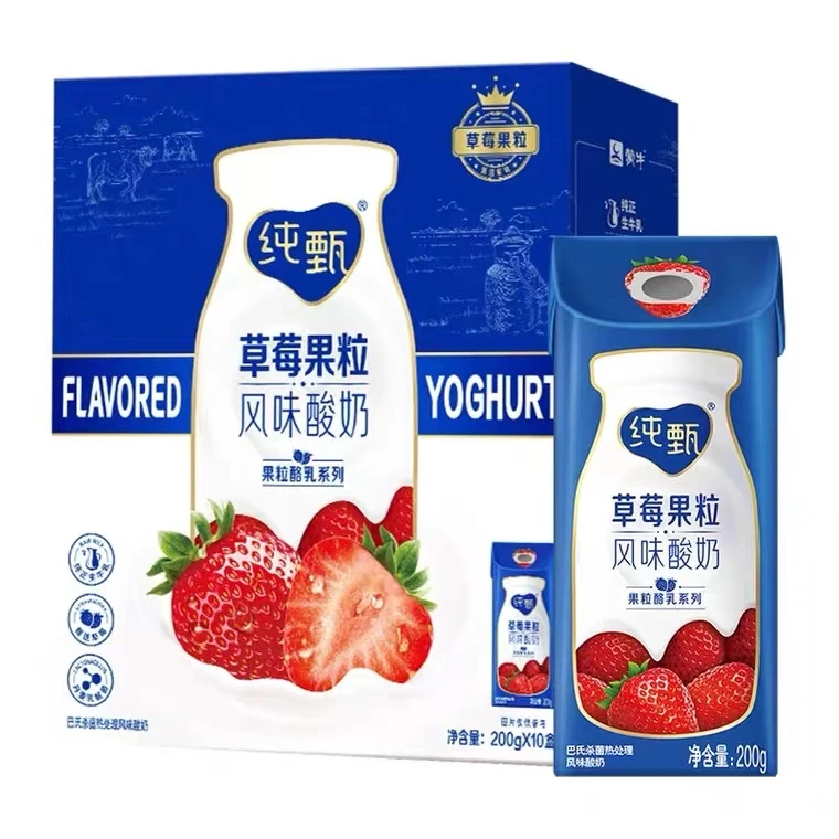【11月产】Mn草莓果粒味风味酸奶200g*10盒