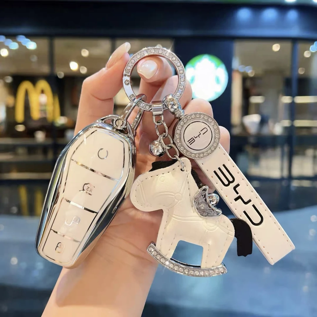 24新款比亚迪宋plus钥匙套海豚汉唐秦plusdmi海鸥驱逐05/07扣壳包