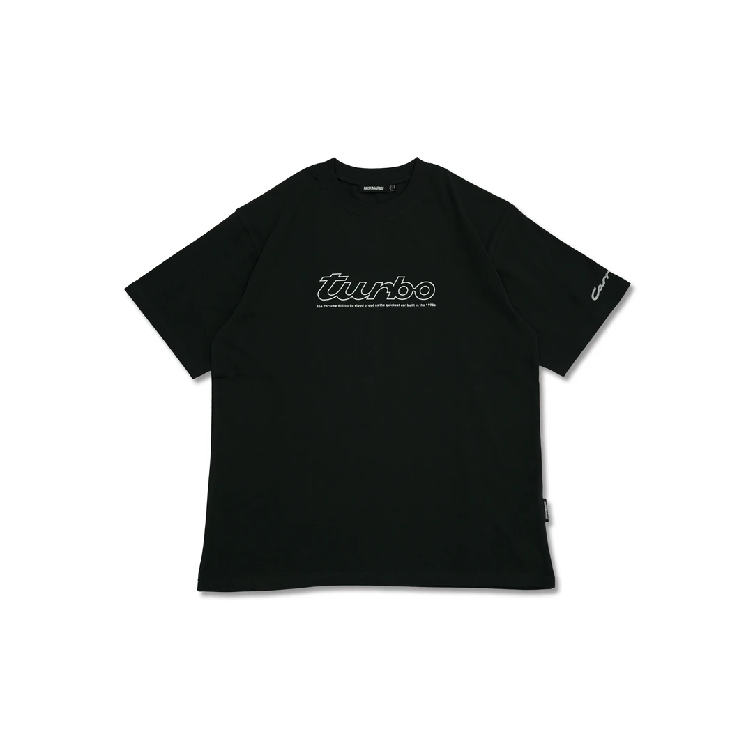 Naiska 24SS Turbo60周年系列 夏季印花短袖T恤 文化潮T 黑银色