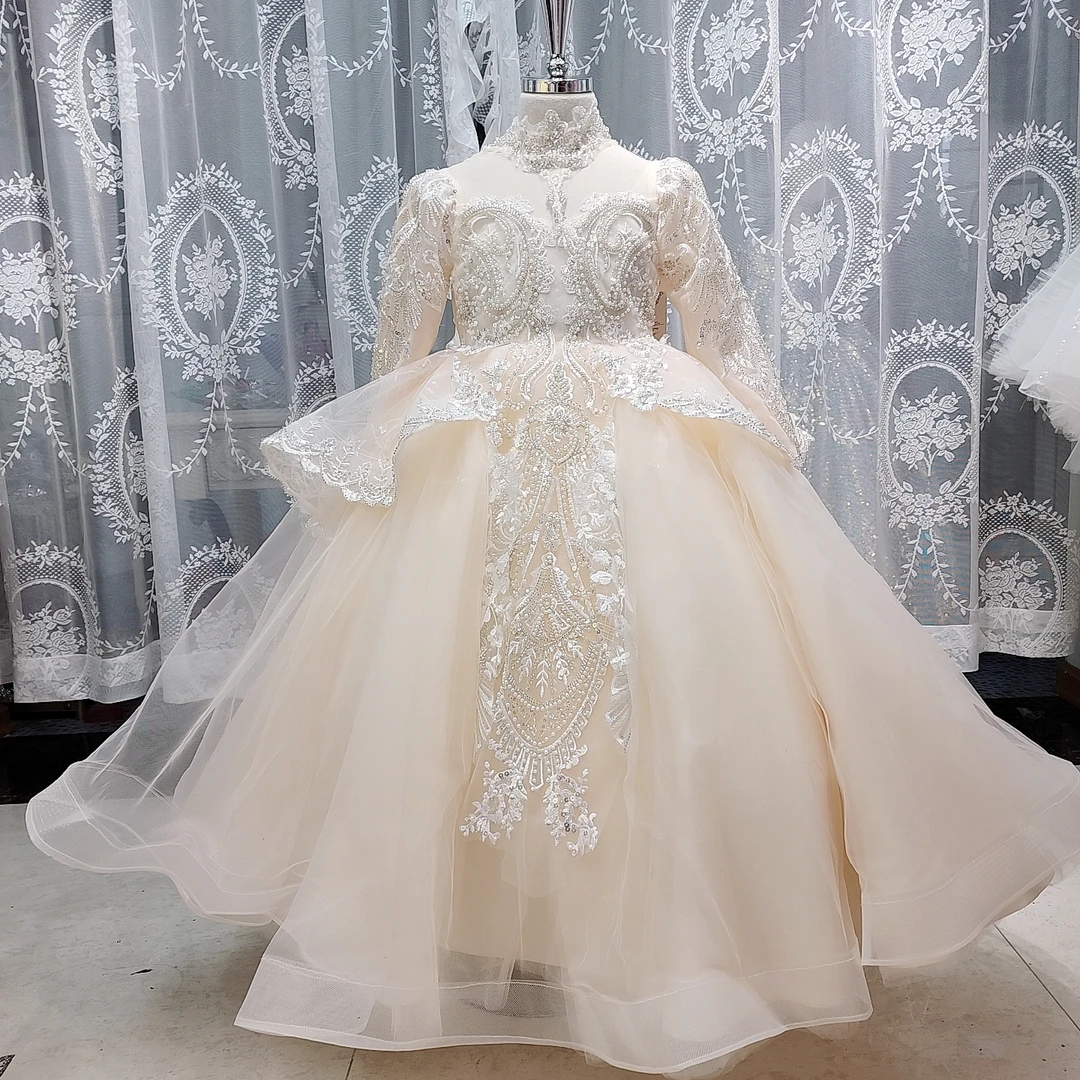 A303婚纱礼服女童公主公主裙女孩生日走秀洋气绿色