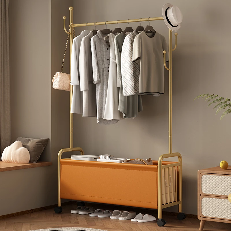 轻奢落地衣帽架客厅家用晾衣架子简约阳台简易立式可移动挂衣架
