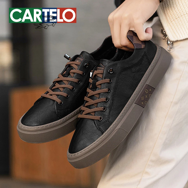 休闲鞋男鞋秋冬黑色板鞋男士运动百搭潮鞋加绒鞋子潮流低帮皮鞋