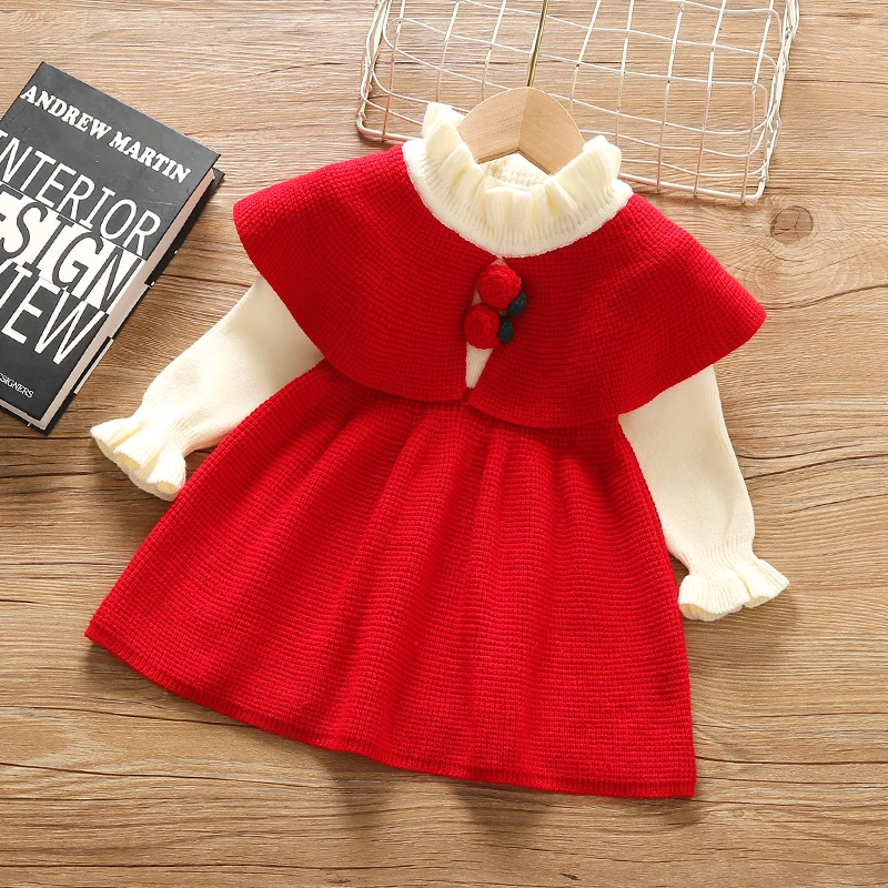 宝宝连衣裙2025秋季新款洋气儿童公主宝宝网红毛衣小童裙子秋装女