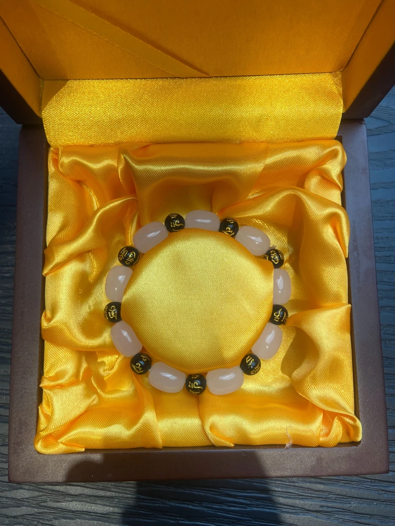 白色传承系列 九字真言时尚精美白色手工手串珠不送礼盒2