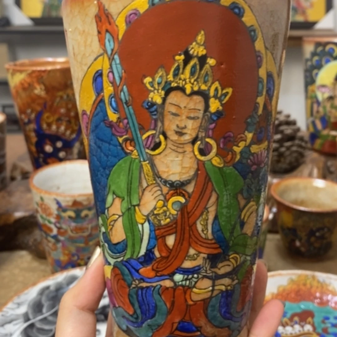 咸*手工绘画虚空藏杯