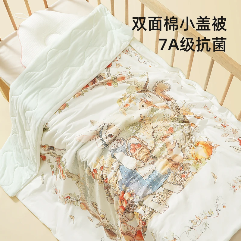 新生婴儿被子抗菌纯棉秋冬小毯子幼儿园午睡被芯内胆宝宝专用盖被