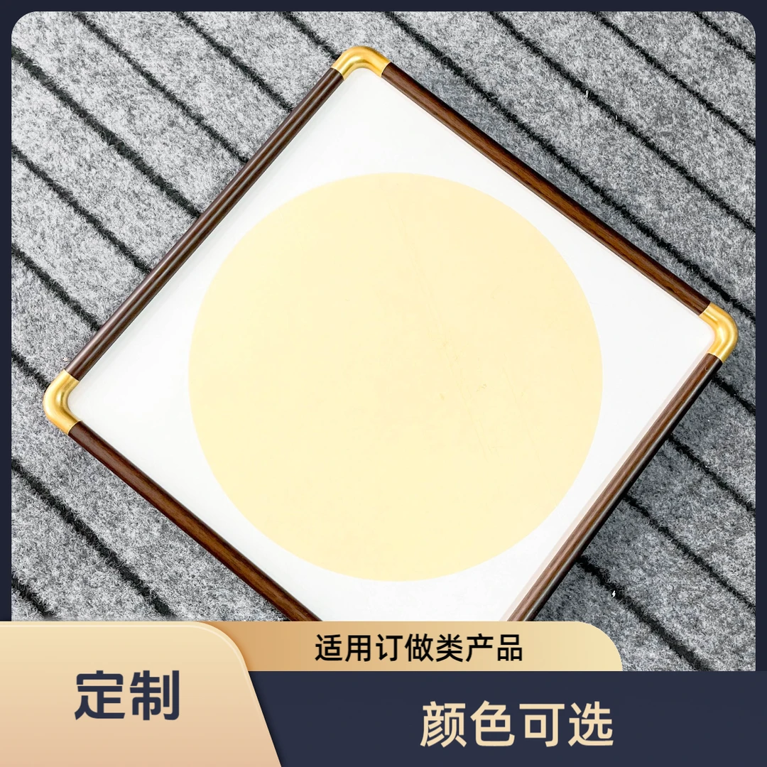 手工实木画框+有机玻璃+适用定制订做类产品+颜色可选实木画框