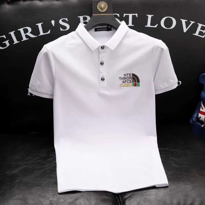 时尚夏季男士潮流polo衫翻领T恤修身休闲百搭帅气韩版商务短袖