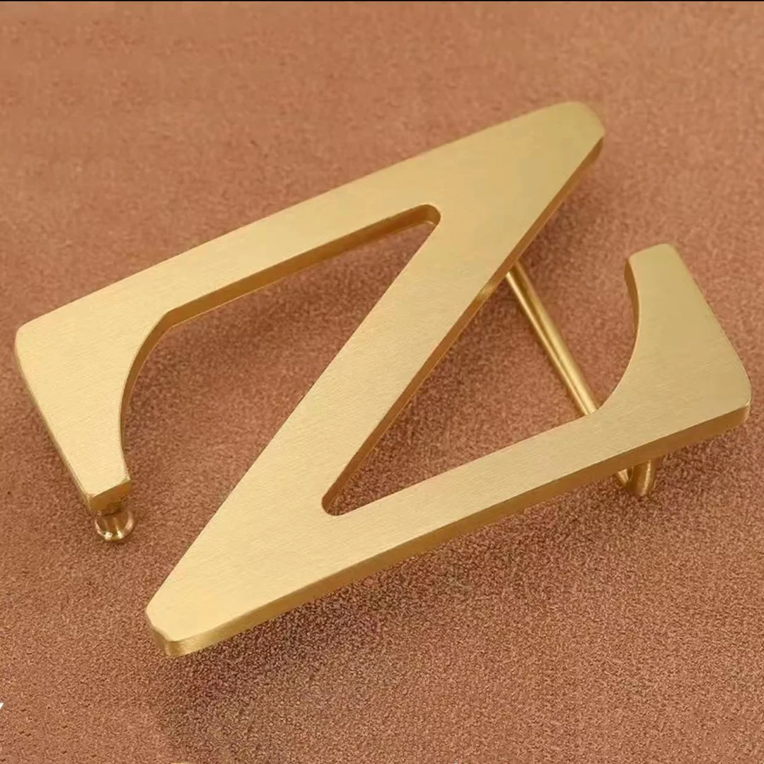 私人订制扣头38不锈钢平滑扣时尚个性休闲男士腰带头配件内扣腰带