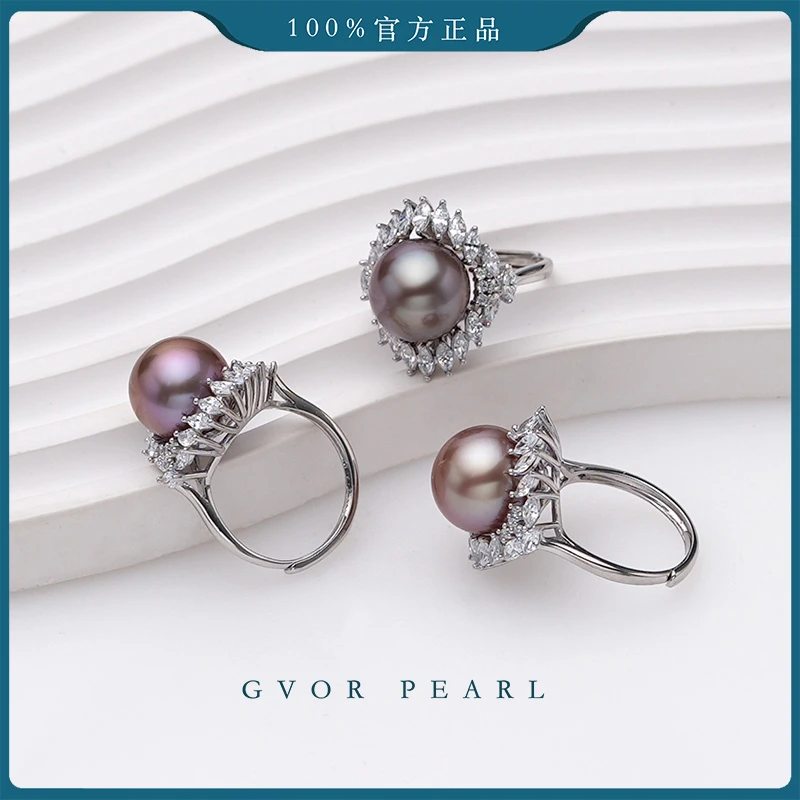 高定大颗粒丨莫兰迪淡水珍珠戒指S925银多样性发一12-13MM C1233