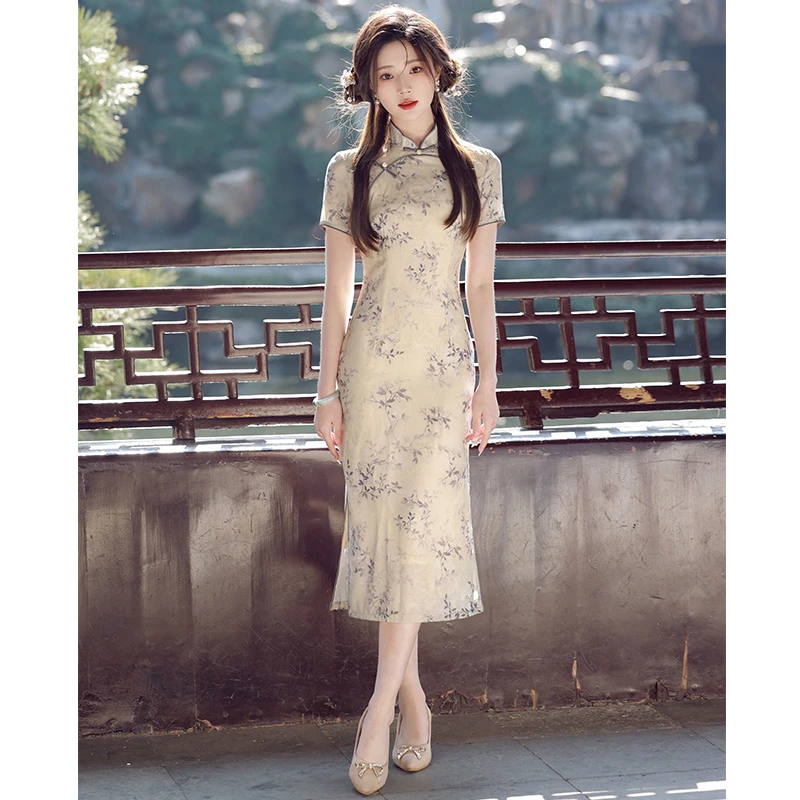 改良版旗袍2025年新款年轻款少女夏季薄款日常气质高端淑女民国风
